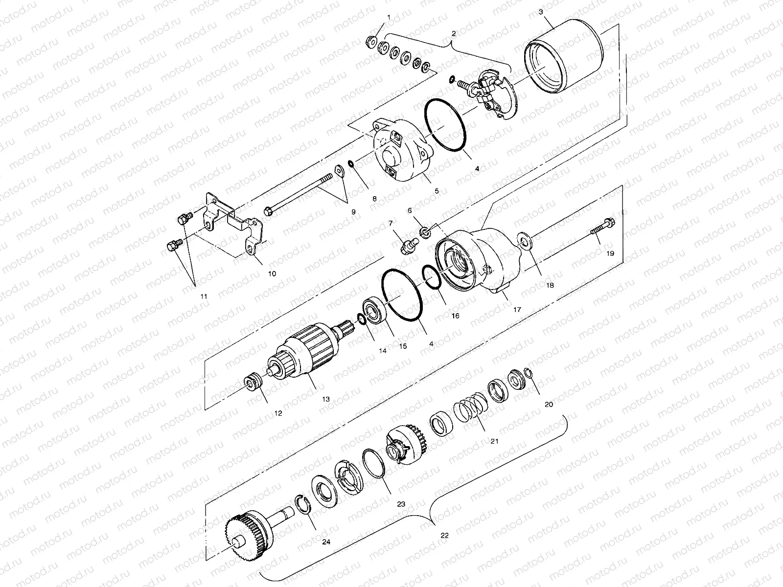 STARTING MOTOR - A00BA25CA (4954825482C012) | STARTING MOTOR - A00BA25CA (4954825482C012)