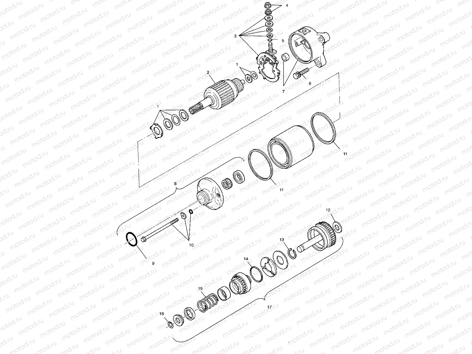 STARTING MOTOR - A02CB32AA/AB/FC (4970107010D07) | STARTING MOTOR - A02CB32AA/AB/FC (4970107010D07)