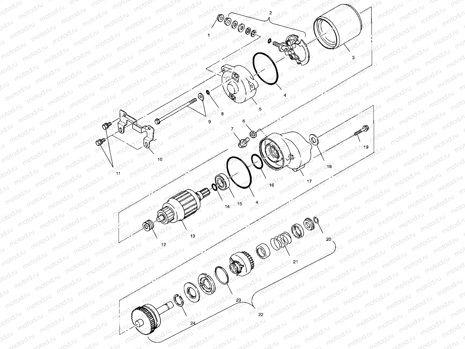 STARTING MOTOR - A03BA25CA/CB (4975037503C09) | STARTING MOTOR - A03BA25CA/CB (4975037503C09)