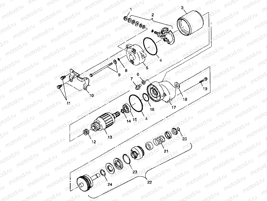 STARTING MOTOR - A99AA25CA (4949594959c010) | STARTING MOTOR - A99AA25CA (4949594959c010)
