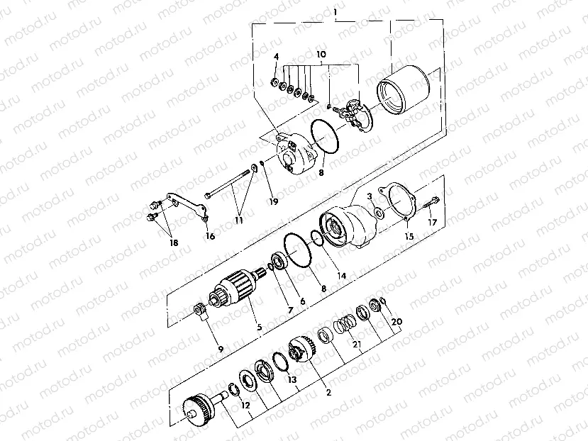 STARTING MOTOR ASSEMBLY 350 2X4 / W927539 (4922882288036A) | STARTING MOTOR ASSEMBLY 350 2X4 / W927539 (4922882288036A)