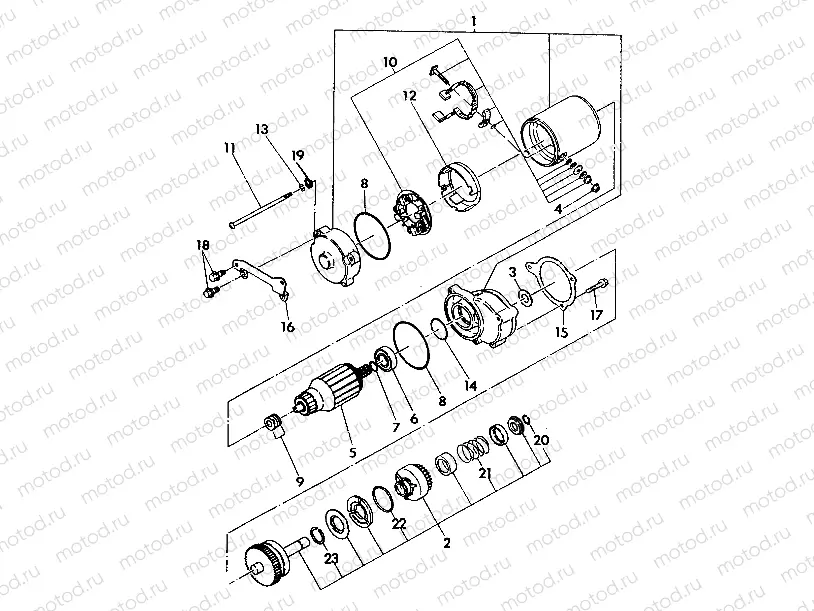 STARTING MOTOR ASSEMBLY 350 4X4 - Update (4919831983046A) | STARTING MOTOR ASSEMBLY 350 4X4 - Update (4919831983046A)