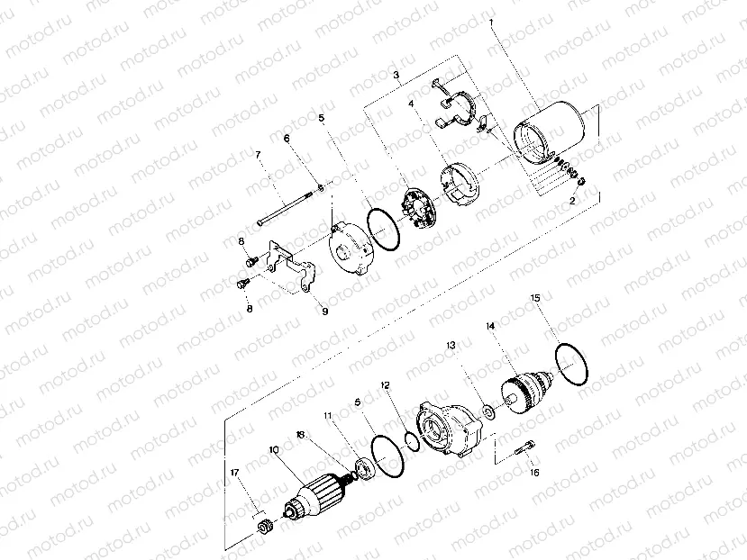 Starting Motor Assembly (4913491349035A) | Starting Motor Assembly (4913491349035A)