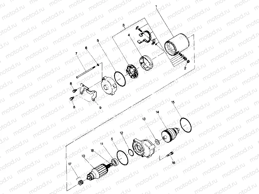 Starting Motor Assembly (4913511351042A) | Starting Motor Assembly (4913511351042A)