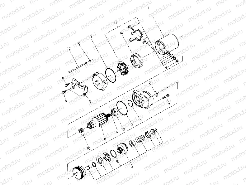 Starting Motor Assembly (4914771477036A) | Starting Motor Assembly (4914771477036A)