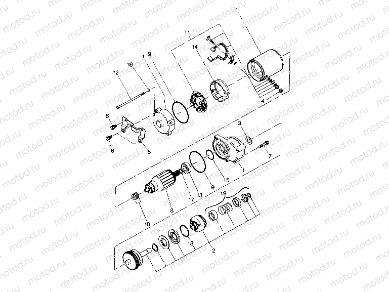 Starting Motor Assembly (4914781478035A) | Starting Motor Assembly (4914781478035A)