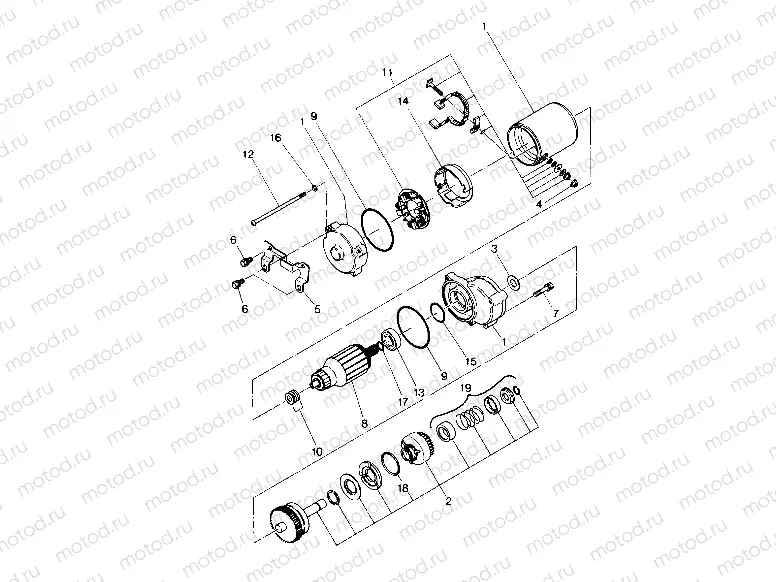 Starting Motor Assembly (4914891489035A) | Starting Motor Assembly (4914891489035A)