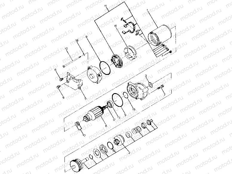 Starting Motor Assembly (4915951595040A) | Starting Motor Assembly (4915951595040A)