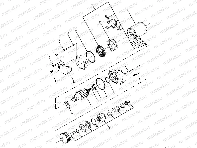 Starting Motor Assembly (4916331633035A) | Starting Motor Assembly (4916331633035A)