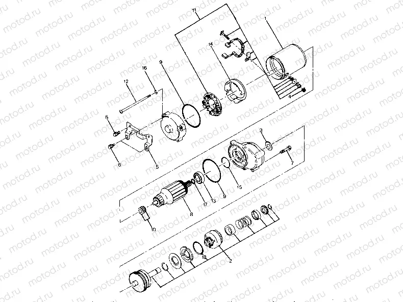 Starting Motor Assembly (4916341634036A) | Starting Motor Assembly (4916341634036A)