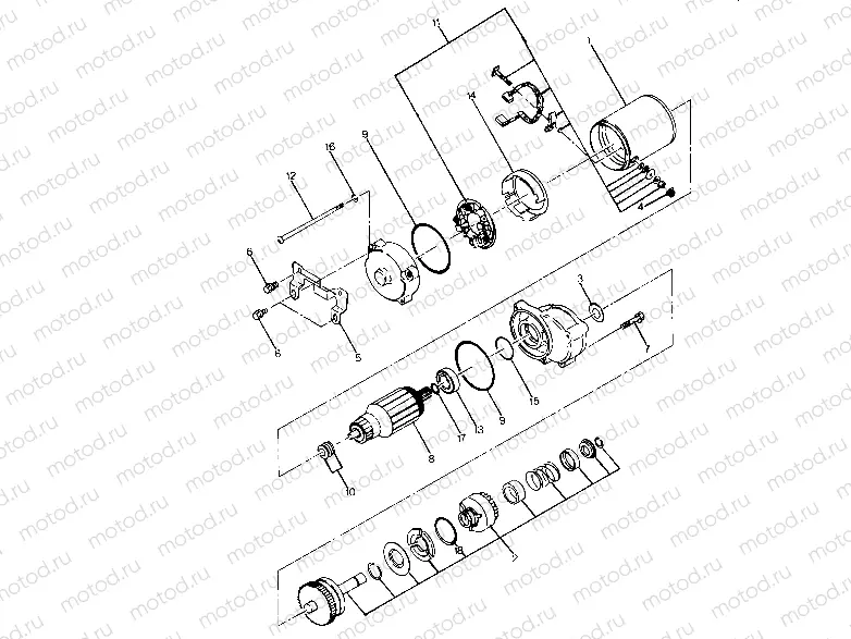 Starting Motor Assembly (4916361636040A) | Starting Motor Assembly (4916361636040A)
