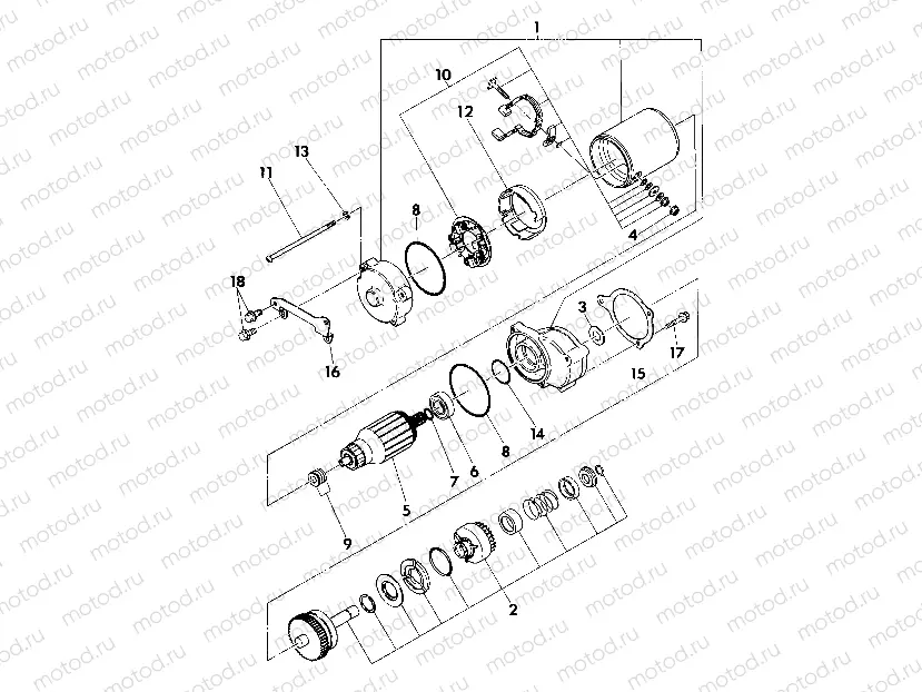 Starting Motor Assembly (4918531853040A) | Starting Motor Assembly (4918531853040A)