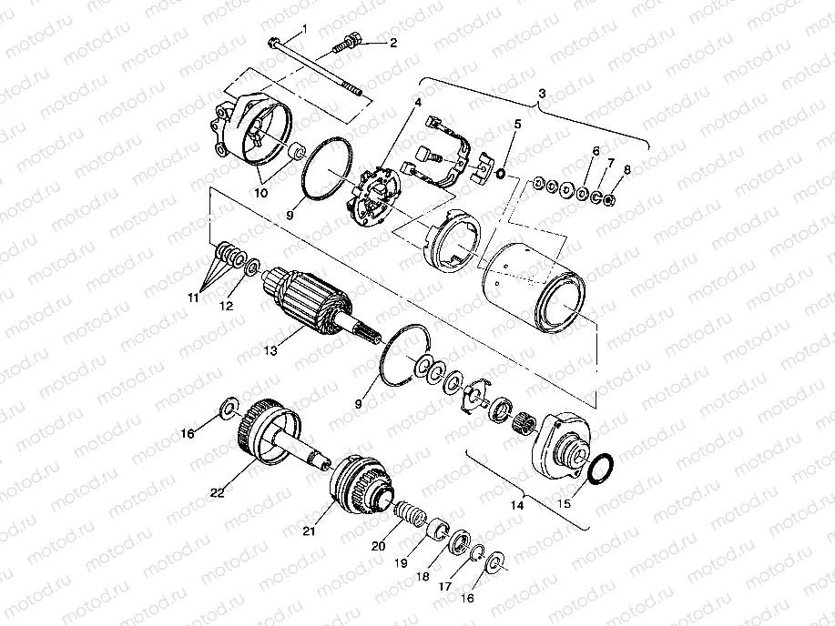 STARTING MOTOR ASSEMBLY SL 650 B944058 (4926992699028A) | STARTING MOTOR ASSEMBLY SL 650 B944058 (4926992699028A)