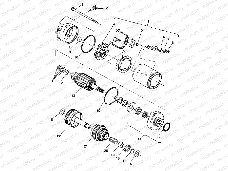 STARTING MOTOR ASSEMBLY SLT 750 B944170 (4925942594030A) | STARTING MOTOR ASSEMBLY SLT 750 B944170 (4925942594030A)