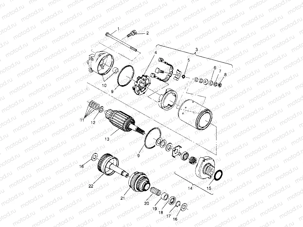 STARTING MOTOR ASSEMBLY  SLT 750 B954170 (4930563056C007) | STARTING MOTOR ASSEMBLY  SLT 750 B954170 (4930563056C007)