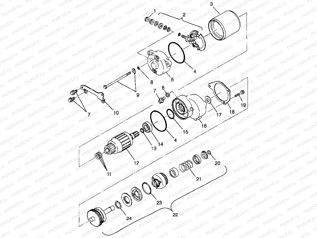 STARTING MOTOR BIG BOSS 6X6 400L W97AE38A (4940814081D013) | STARTING MOTOR BIG BOSS 6X6 400L W97AE38A (4940814081D013)