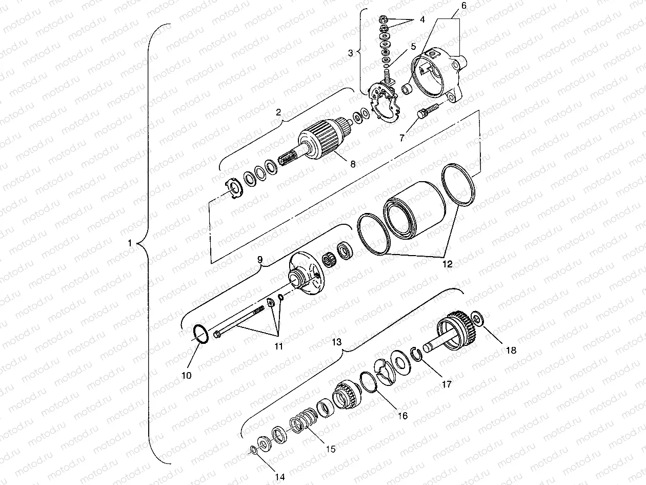 STARTING MOTOR Magnum 4X4 W968144 and Swedish Magnum 4X4 S968144 (4936053605D011) | STARTING MOTOR Magnum 4X4 W968144 and Swedish Magnum 4X4 S968144 (4936053605D011)