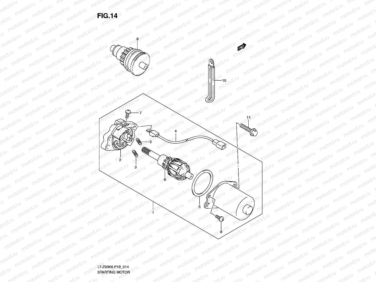 STARTING MOTOR (MODEL K6/K7/K8)