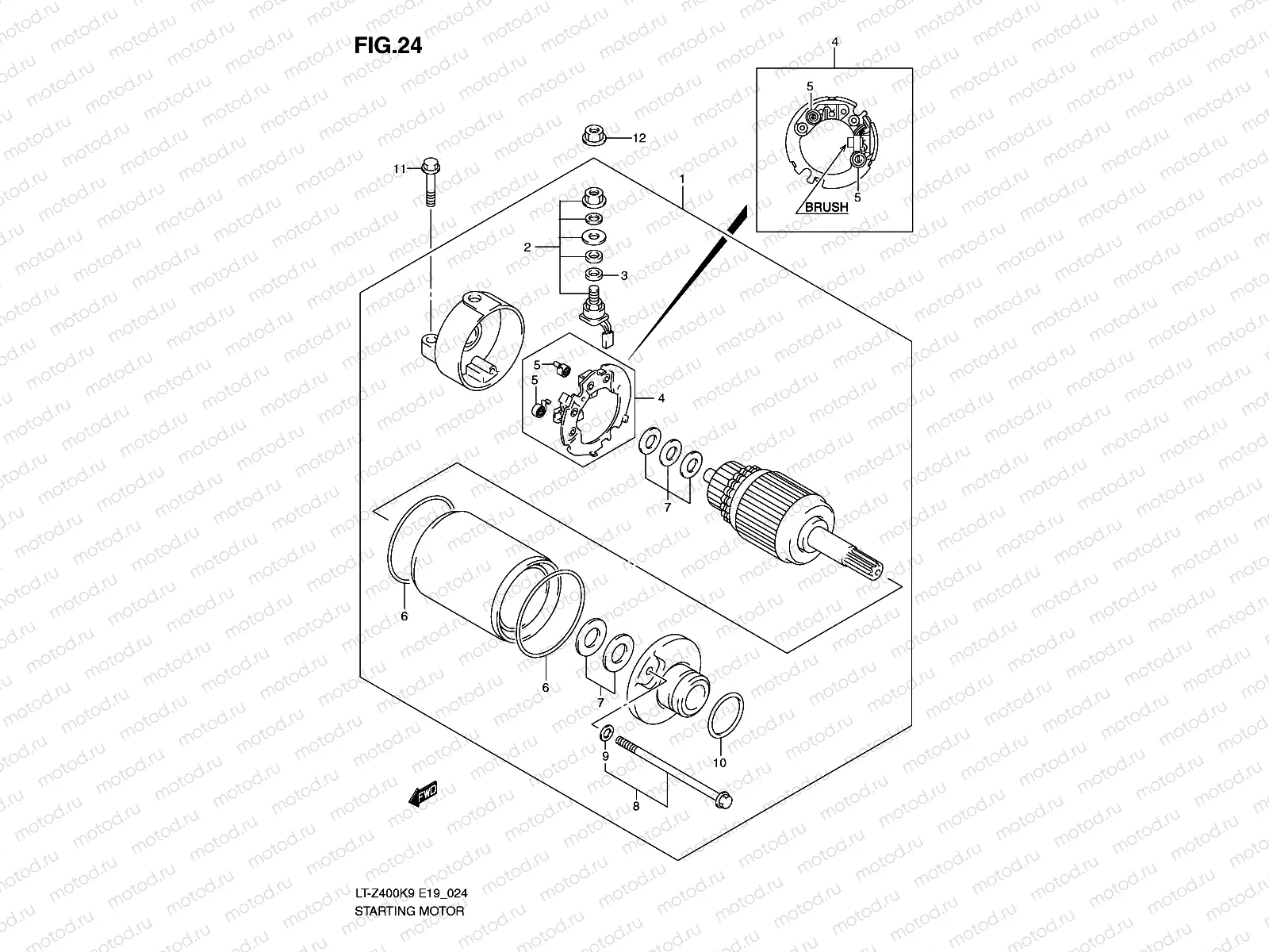 STARTING MOTOR (MODEL K9)