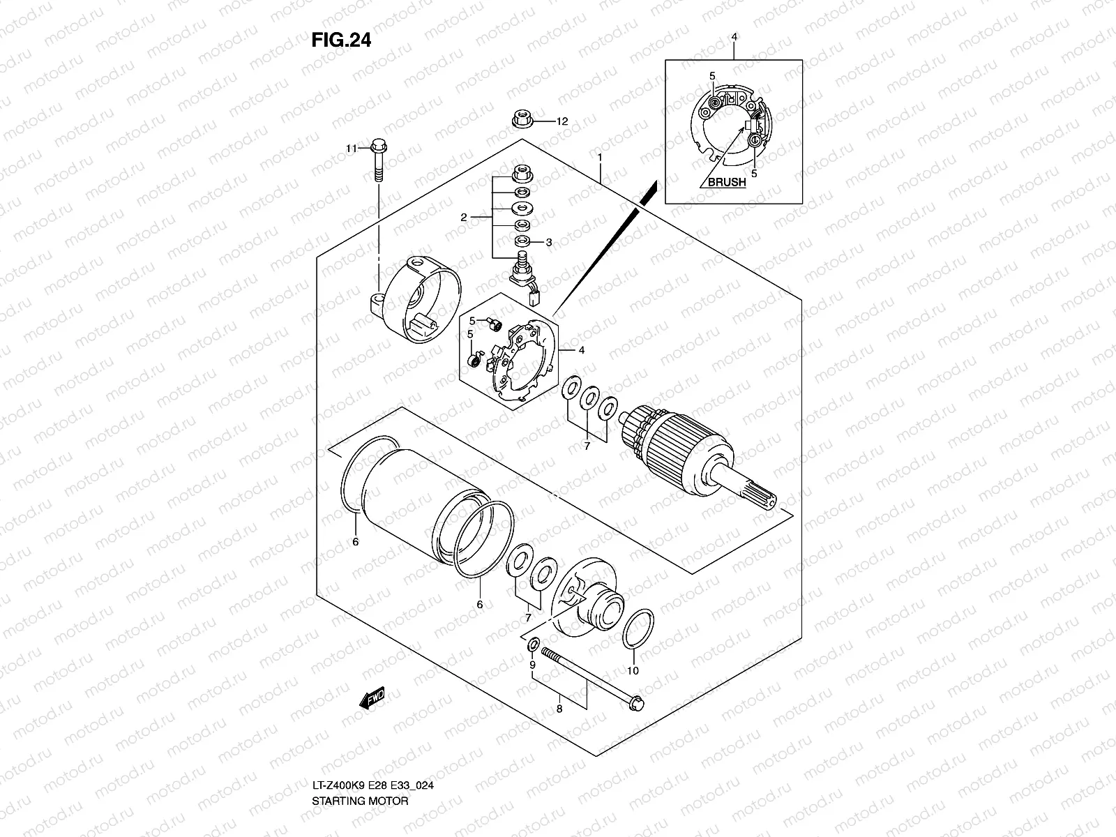 STARTING MOTOR (MODEL K9)