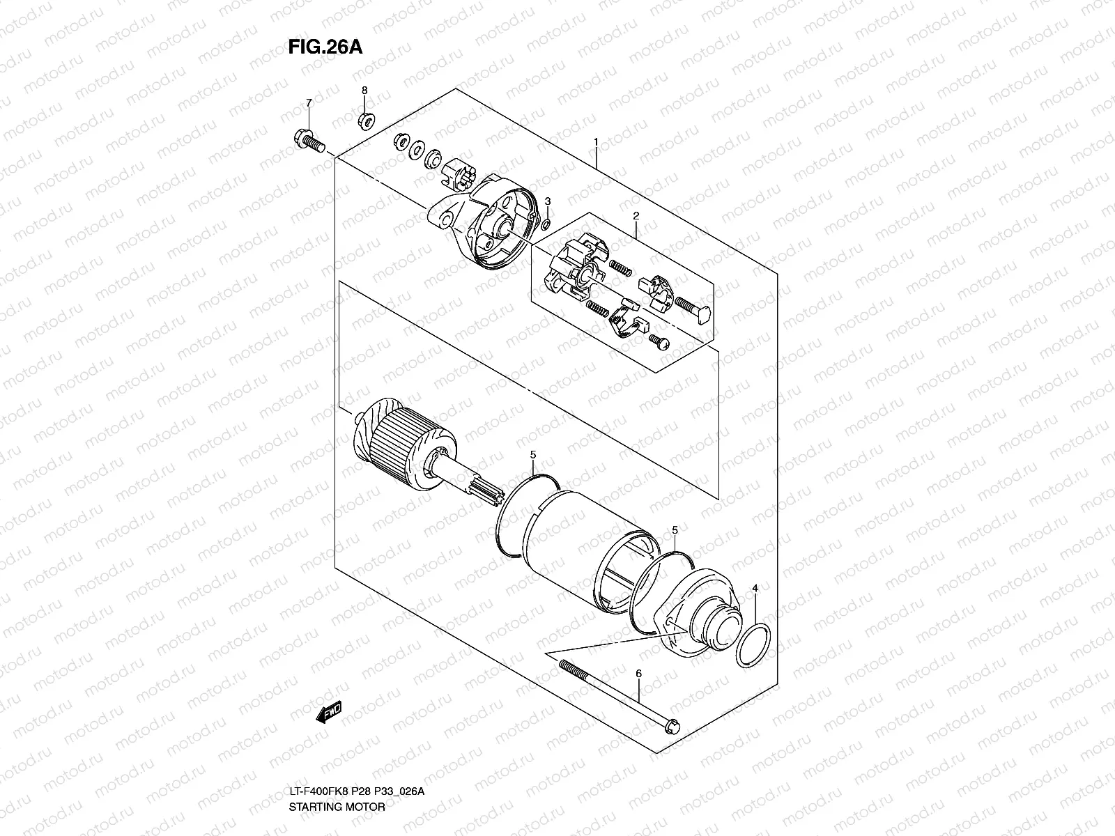 STARTING MOTOR (MODEL L0)