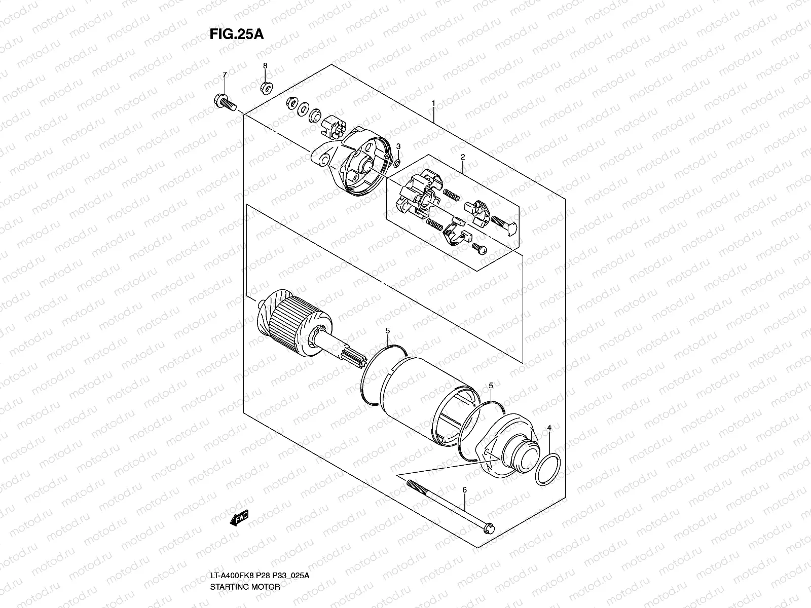 STARTING MOTOR (MODEL L0)