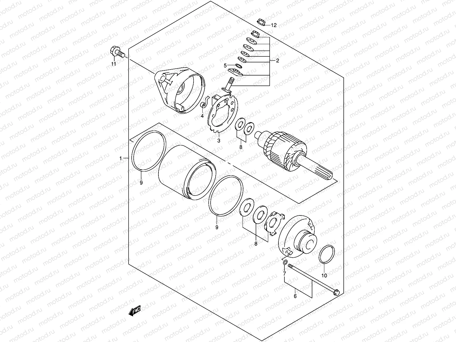 STARTING MOTOR (MODEL Y/K1/K2/K4)