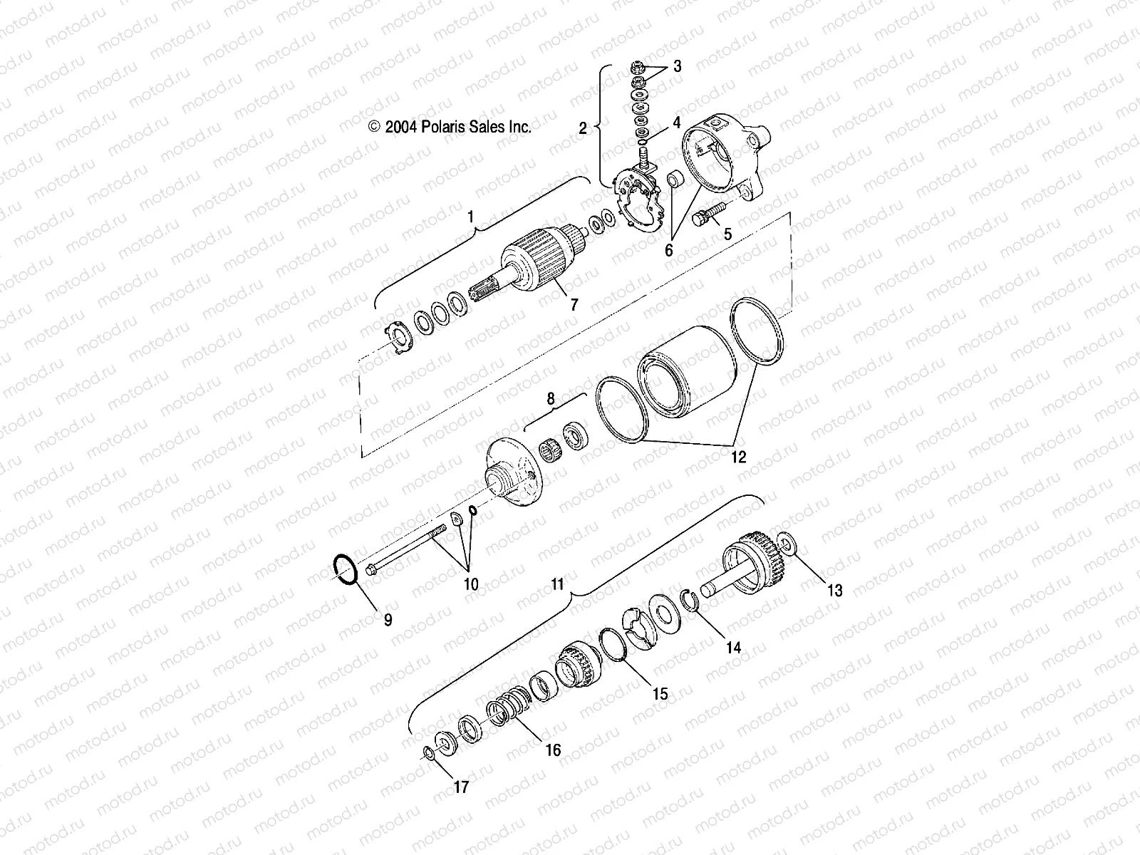 STARTING MOTOR - R05RB50AA/RD50AA/AB/AC/AD/RF50AA/AB (4995359535F06) | STARTING MOTOR - R05RB50AA/RD50AA/AB/AC/AD/RF50AA/AB (4995359535F06)