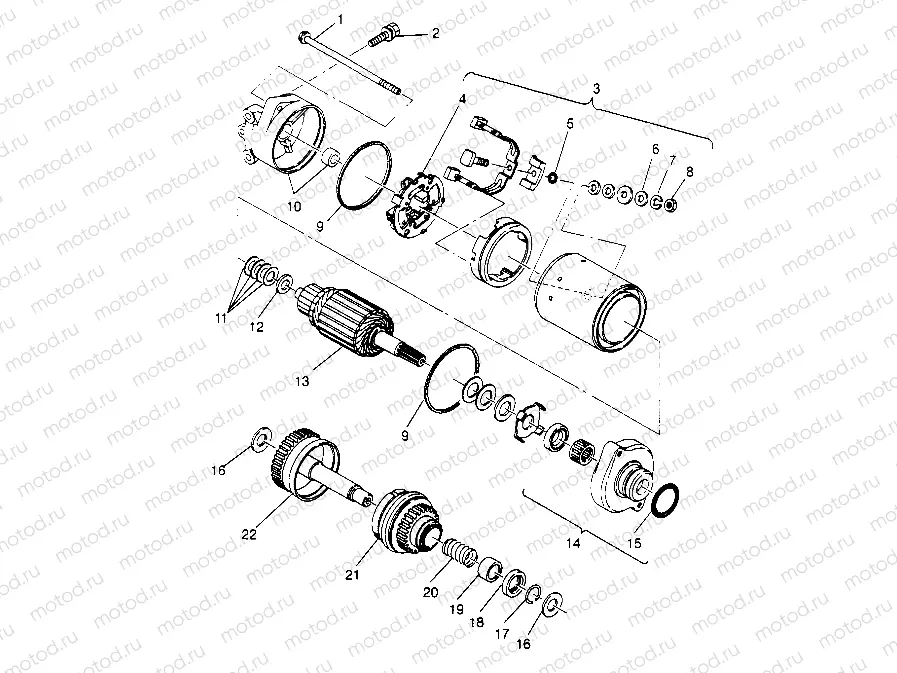 STARTING MOTOR SL 650 STD B954358 (4932923292C005) | STARTING MOTOR SL 650 STD B954358 (4932923292C005)