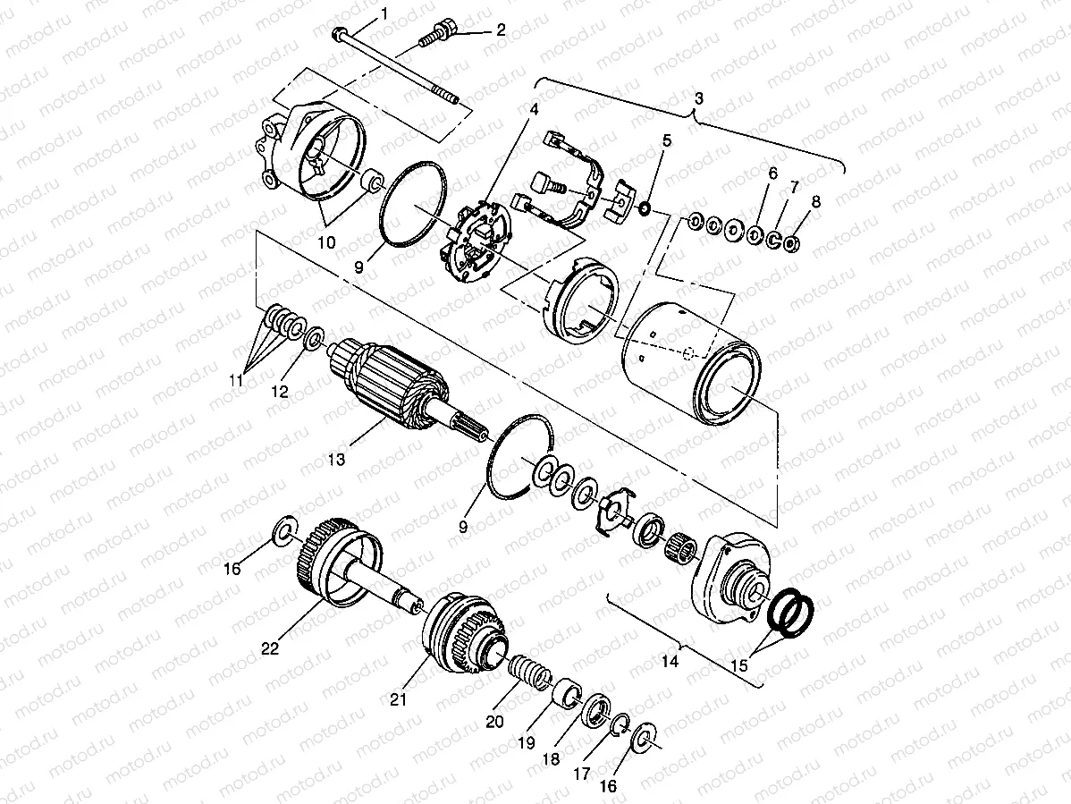 STARTING MOTOR SL 780 B964087 and Intl. SL 780 I964087 (4935523552C007) | STARTING MOTOR SL 780 B964087 and Intl. SL 780 I964087 (4935523552C007)