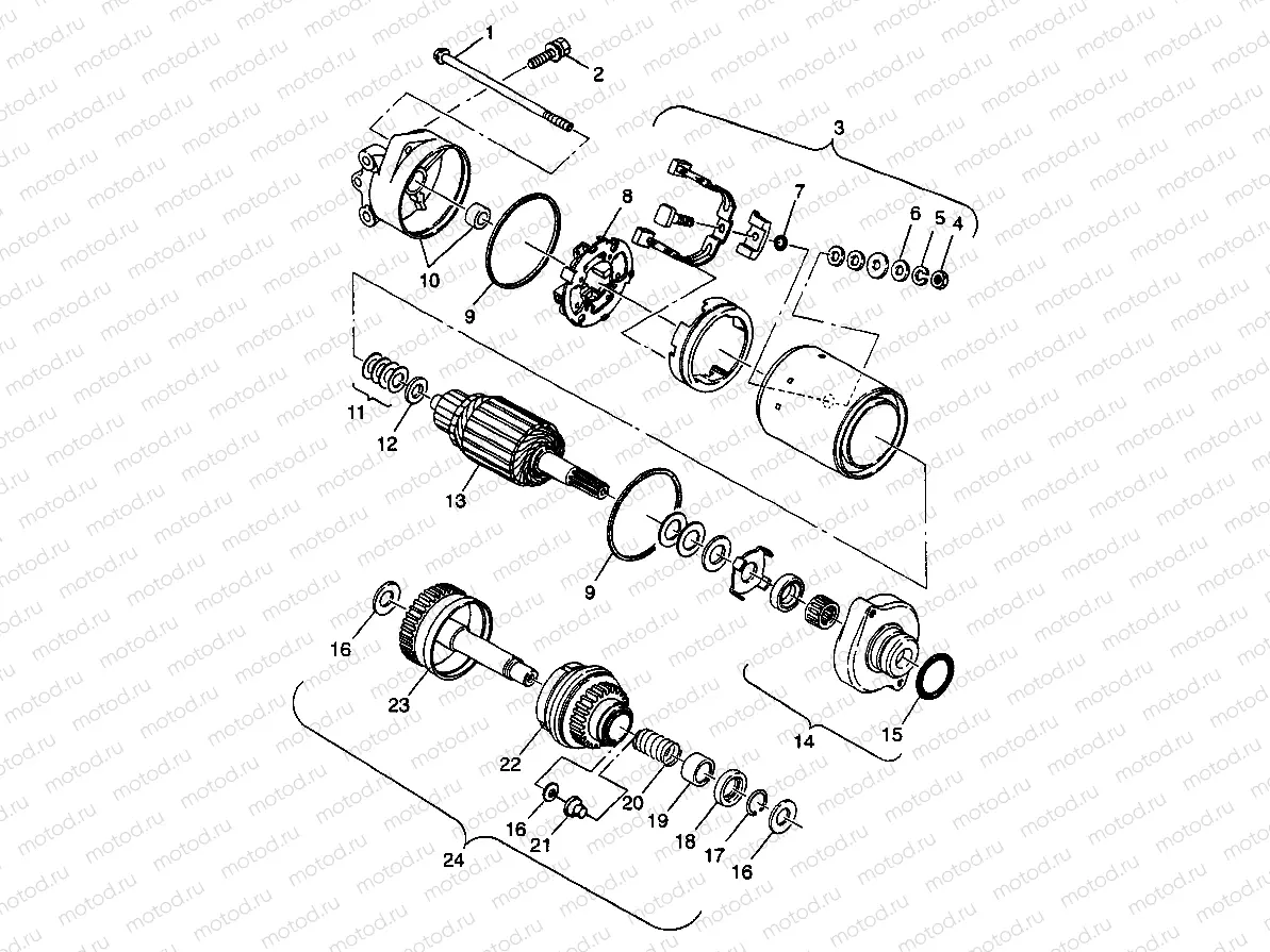 STARTING MOTOR SL 900 B974091 and SL 1050 B974090 (4940974097C011) | STARTING MOTOR SL 900 B974091 and SL 1050 B974090 (4940974097C011)