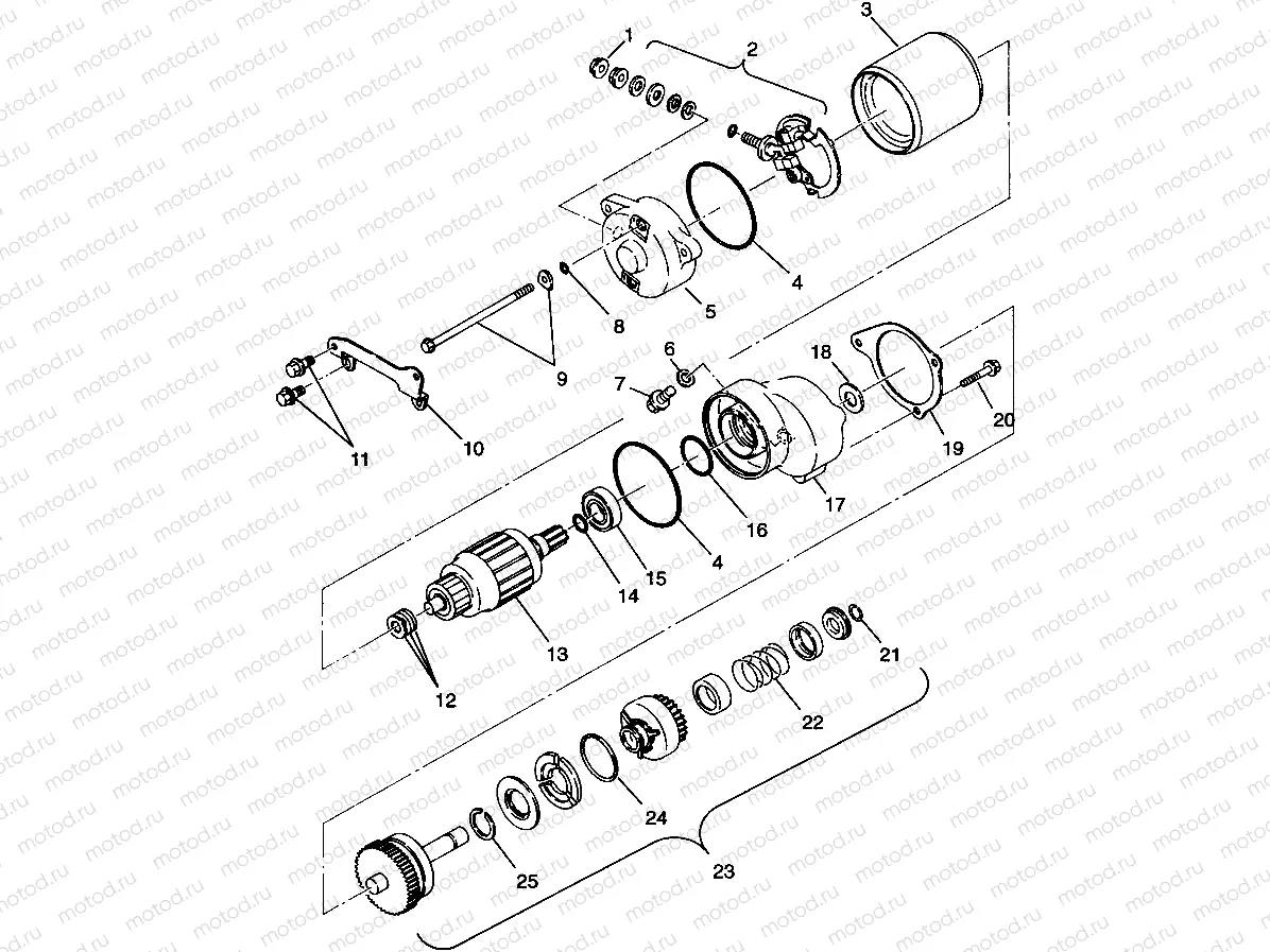 STARTING MOTOR Sportsman 4x4 W968040 (4935943594D006) | STARTING MOTOR Sportsman 4x4 W968040 (4935943594D006)