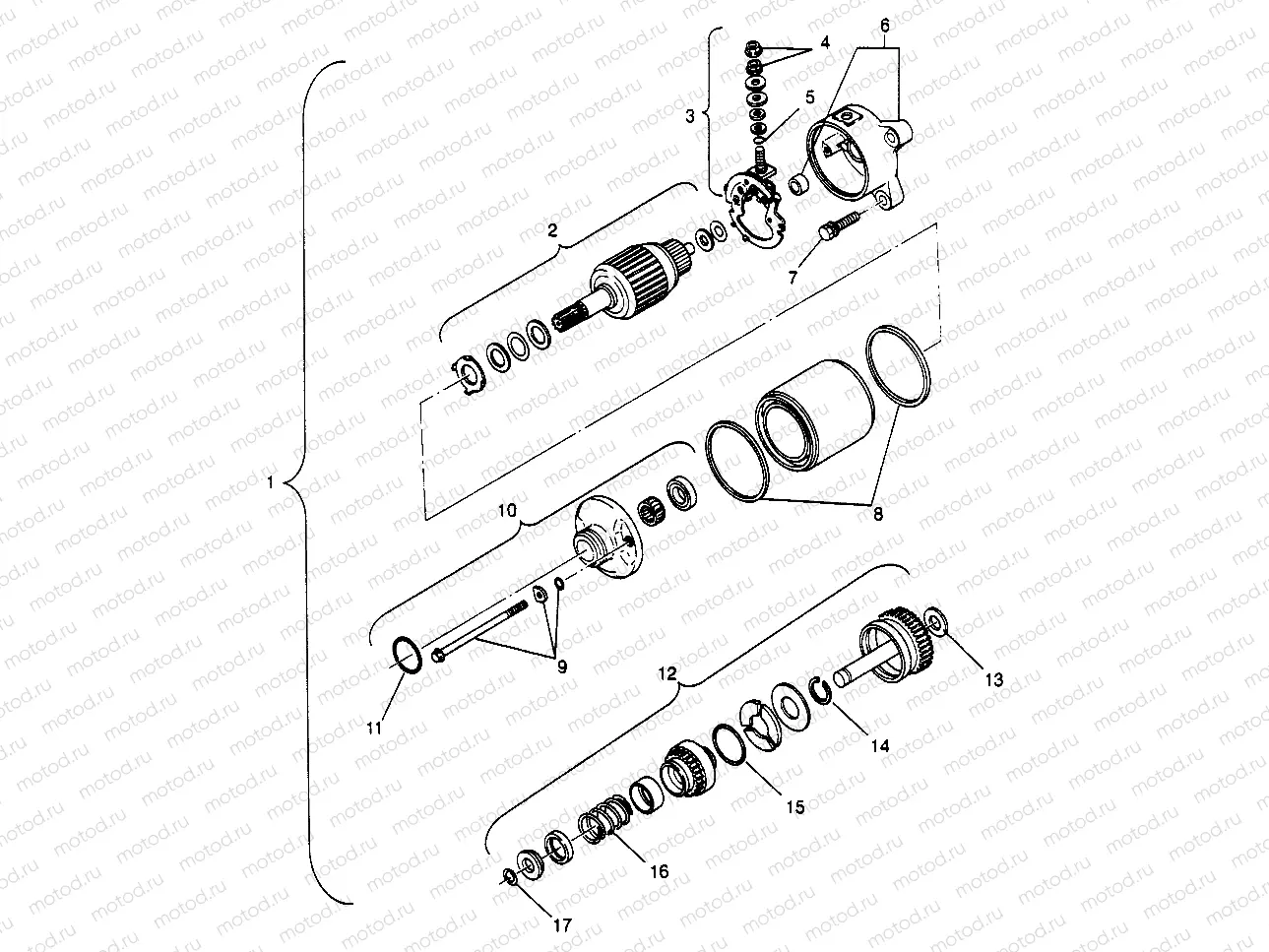 STARTING MOTOR SPORTSMAN 500 W969244 and SWEDISH SPORTSMAN 500 S969244 (4936093609D012) | STARTING MOTOR SPORTSMAN 500 W969244 and SWEDISH SPORTSMAN 500 S969244 (4936093609D012)