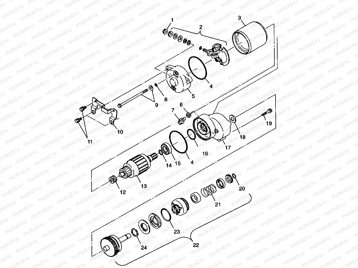 STARTING MOTOR Trail Blazer W98BA25C (4945464546C010) | STARTING MOTOR Trail Blazer W98BA25C (4945464546C010)
