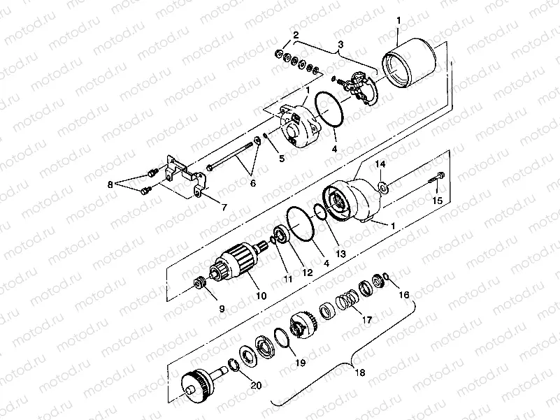 STARTING MOTOR Trail Boss W938527 (4924072407032A) | STARTING MOTOR Trail Boss W938527 (4924072407032A)