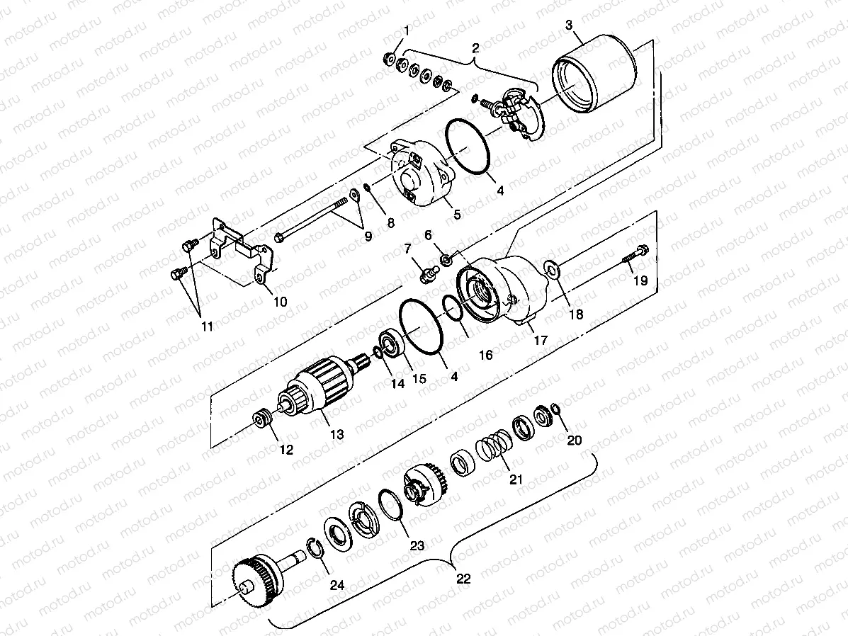 STARTING MOTOR Trail Boss W98AA25C (4945314531C010) | STARTING MOTOR Trail Boss W98AA25C (4945314531C010)
