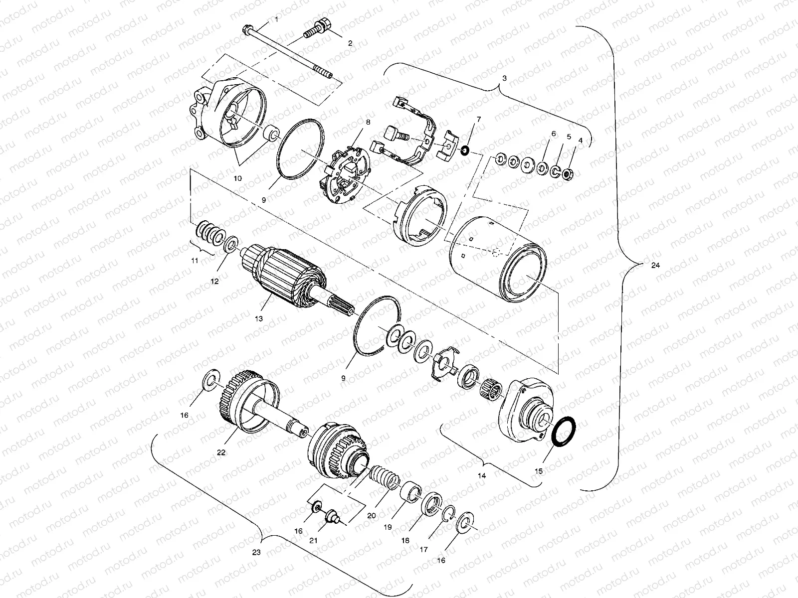 STARTING MOTOR - W035303CA/CB/IA/IB (4981068106C03) | STARTING MOTOR - W035303CA/CB/IA/IB (4981068106C03)