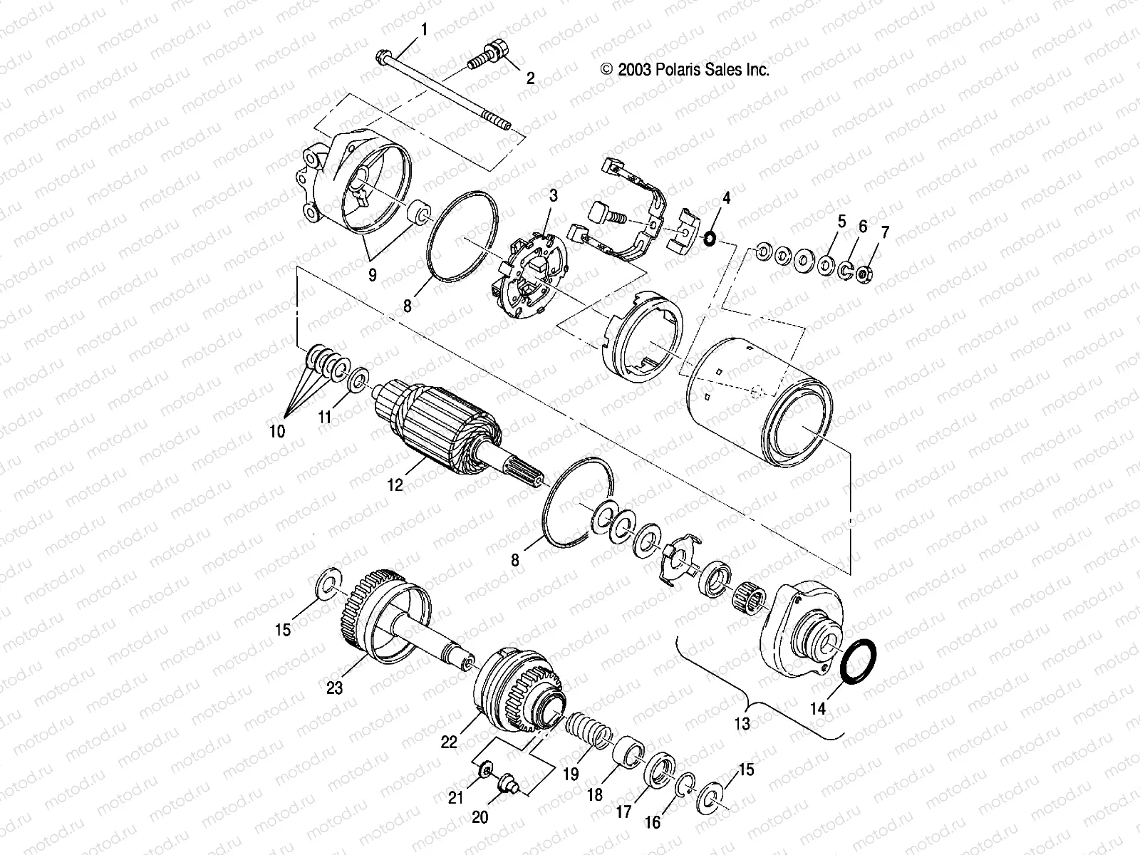 STARTING MOTOR - W045297DA/IA/IB (4990519051C07) | STARTING MOTOR - W045297DA/IA/IB (4990519051C07)