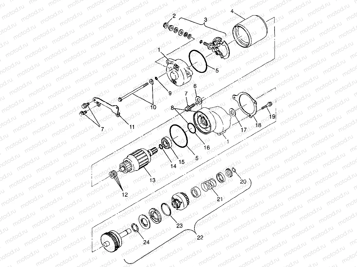STARTING MOTOR - W98BC38C (4947254725d007) | STARTING MOTOR - W98BC38C (4947254725d007)