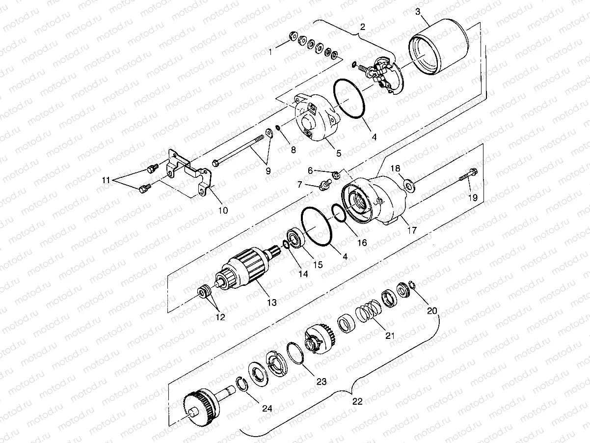 STARTING MOTOR XPLORER 300 W969130 (4935903590D002) | STARTING MOTOR XPLORER 300 W969130 (4935903590D002)