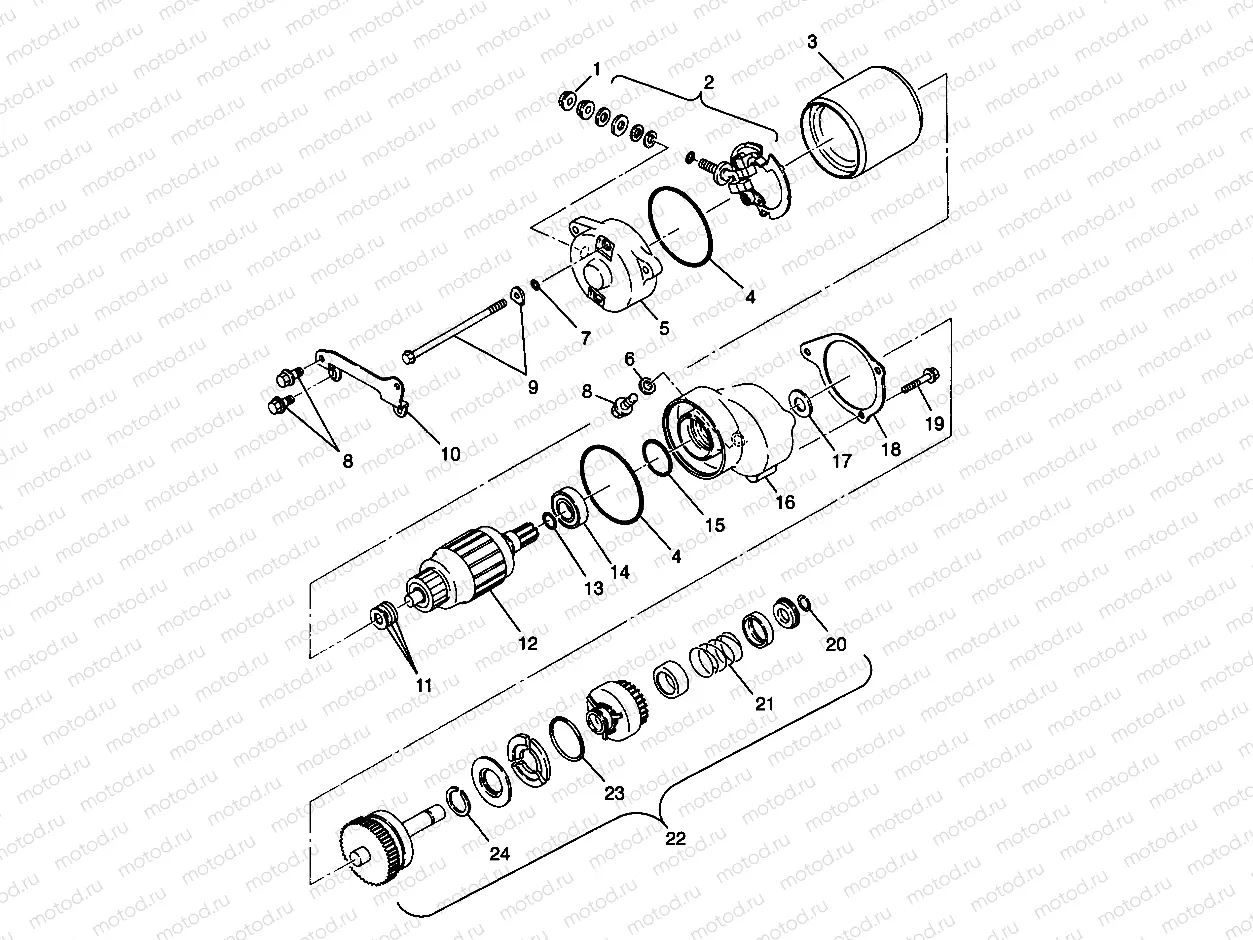 STARTING MOTOR XPLORER 400L W98CC38C (4945414541D006) | STARTING MOTOR XPLORER 400L W98CC38C (4945414541D006)