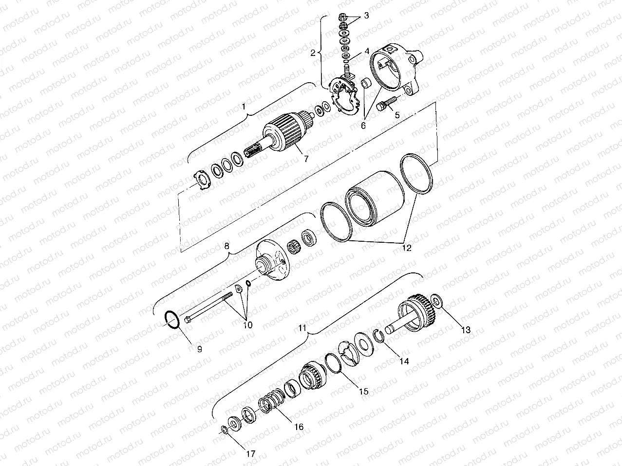 STARTING MOTOR  XPLORER 500 W97CD50A (4941354135D014) | STARTING MOTOR  XPLORER 500 W97CD50A (4941354135D014)