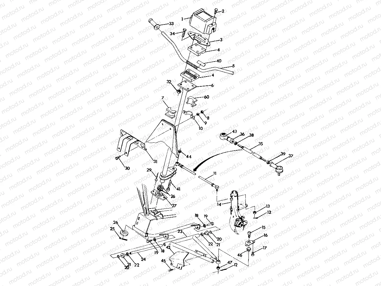 STEERING ASSEMBLY 250 4X4 - Update (4919791979015A) | STEERING ASSEMBLY 250 4X4 - Update (4919791979015A)