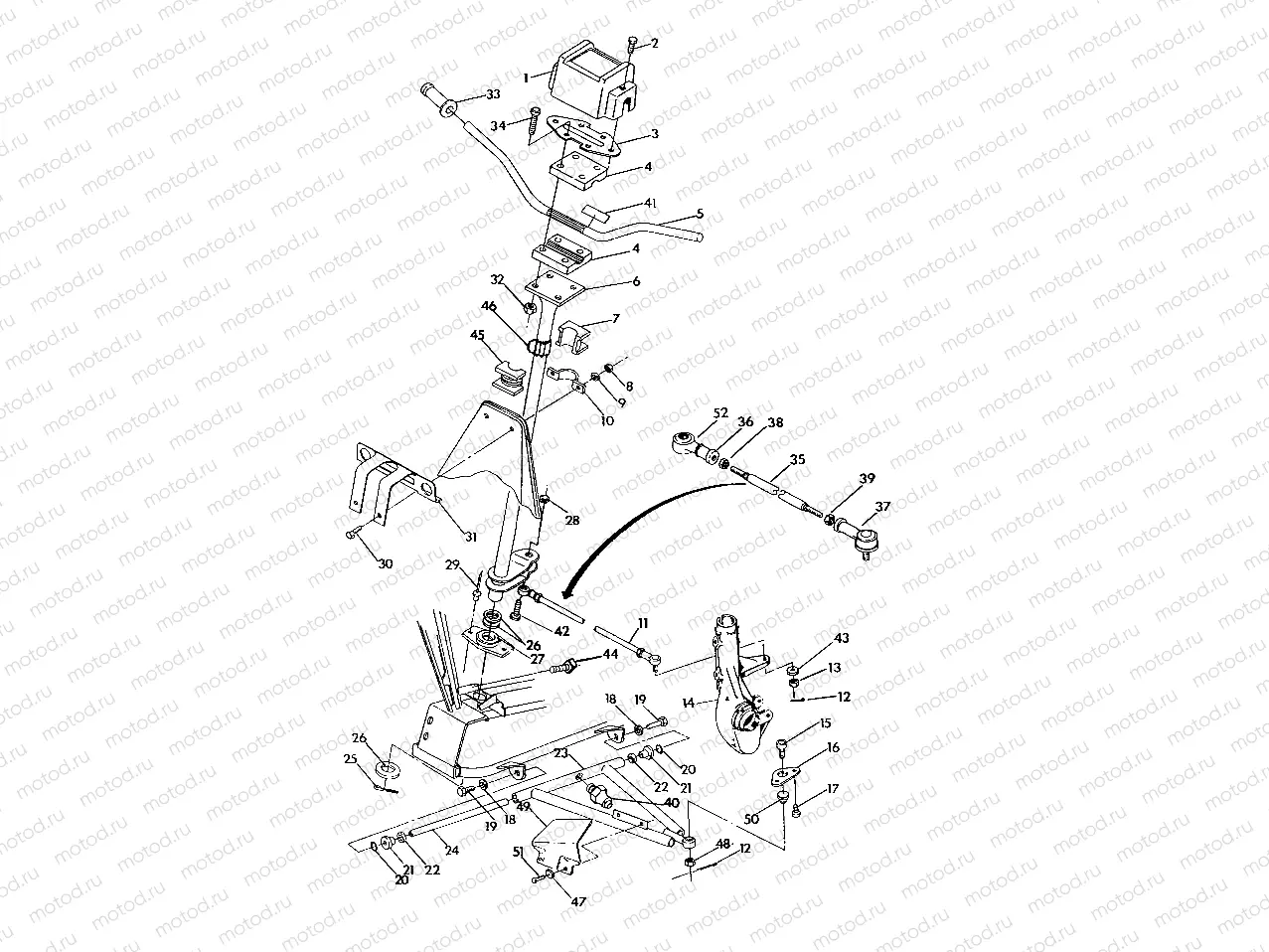STEERING ASSEMBLY 250 6x6 / W928727 (4922842284015A) | STEERING ASSEMBLY 250 6x6 / W928727 (4922842284015A)