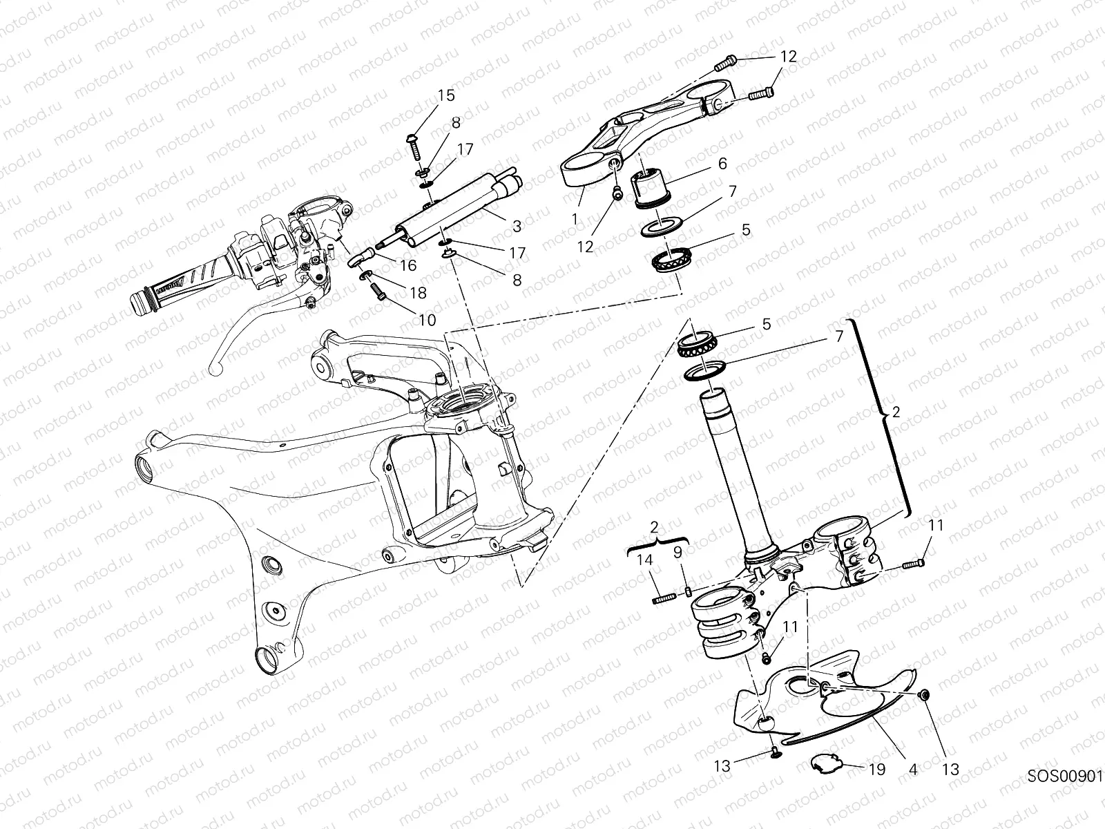 STEERING ASSEMBLY [MOD:PANV4 S]