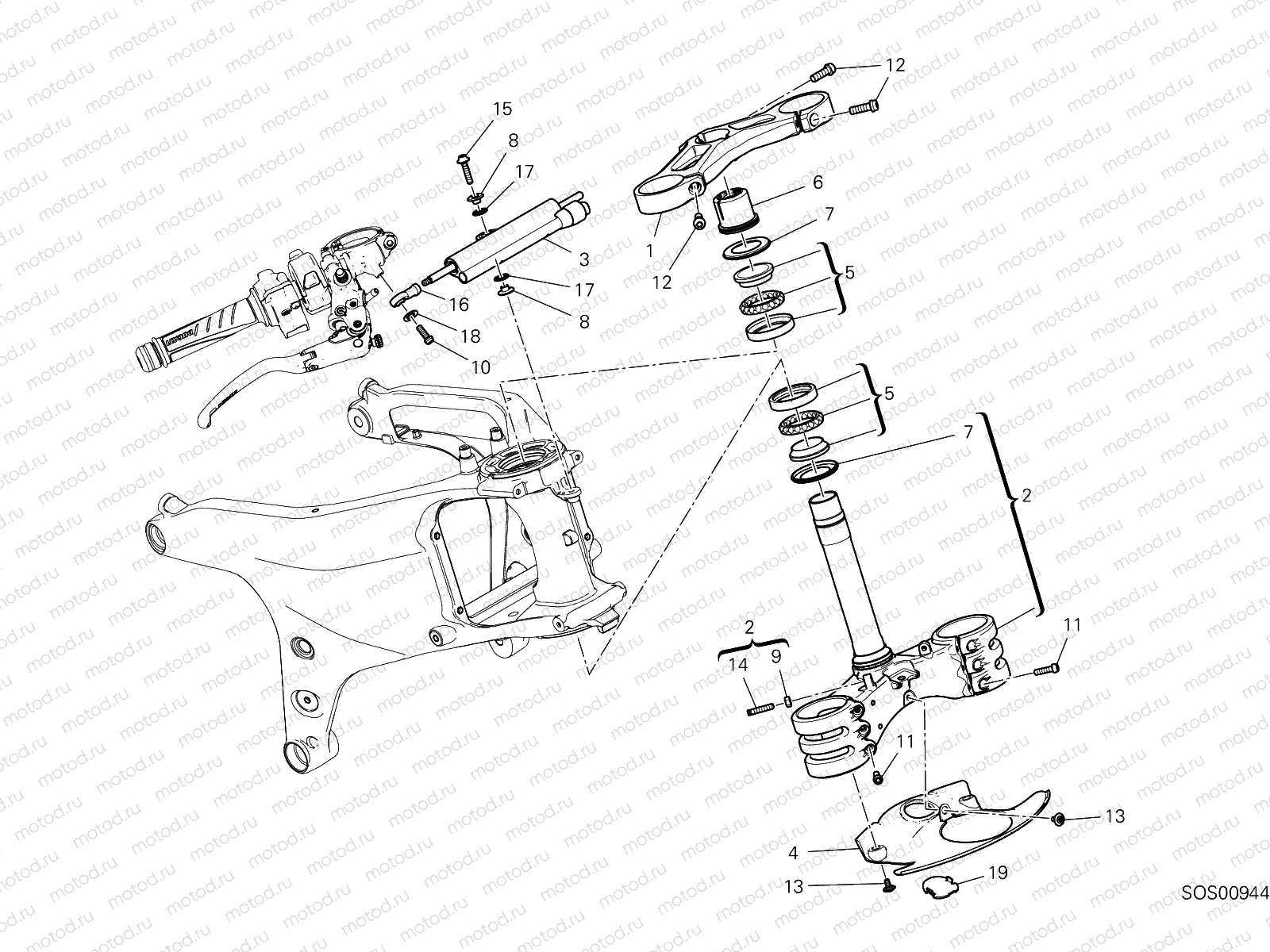 STEERING ASSEMBLY [MOD:PANV4 SP,PANV4SPM]