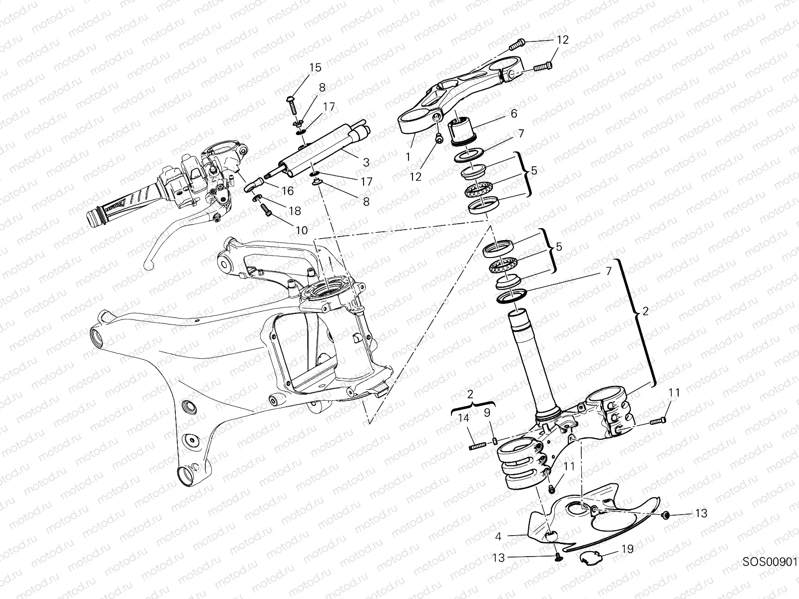 STEERING ASSEMBLY [MOD:PANV4 SP,PANV4SPM]
