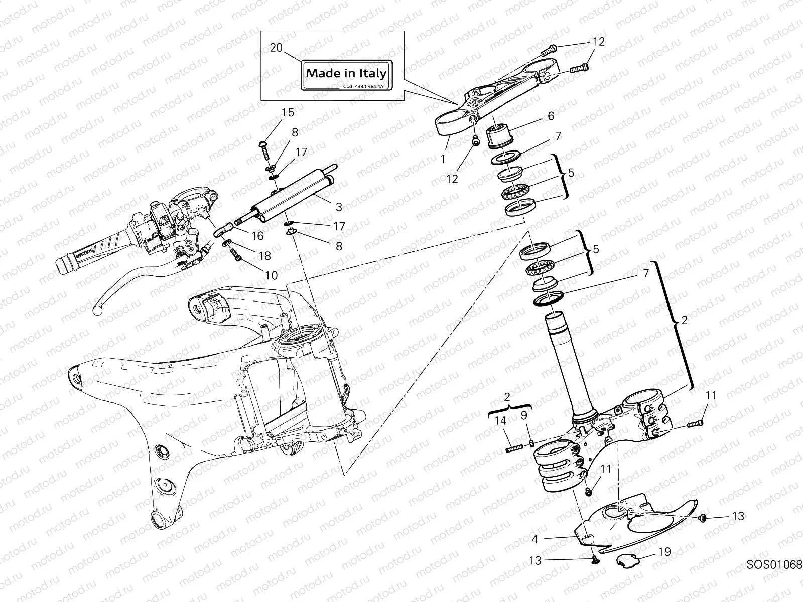 STEERING ASSEMBLY [MOD:PANV4SL;XST:ROK]