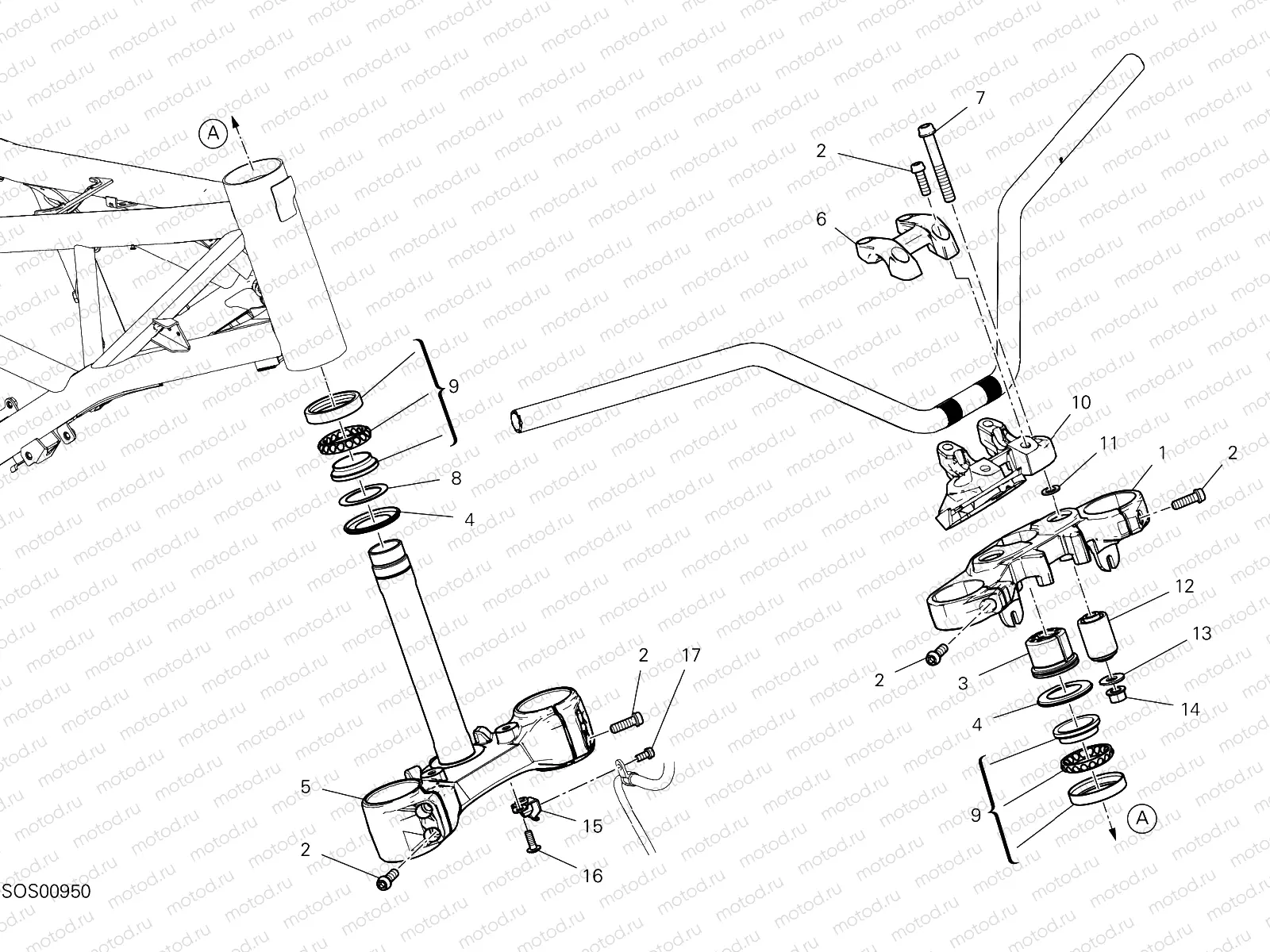 STEERING ASSEMBLY [MOD:SCR800DK]