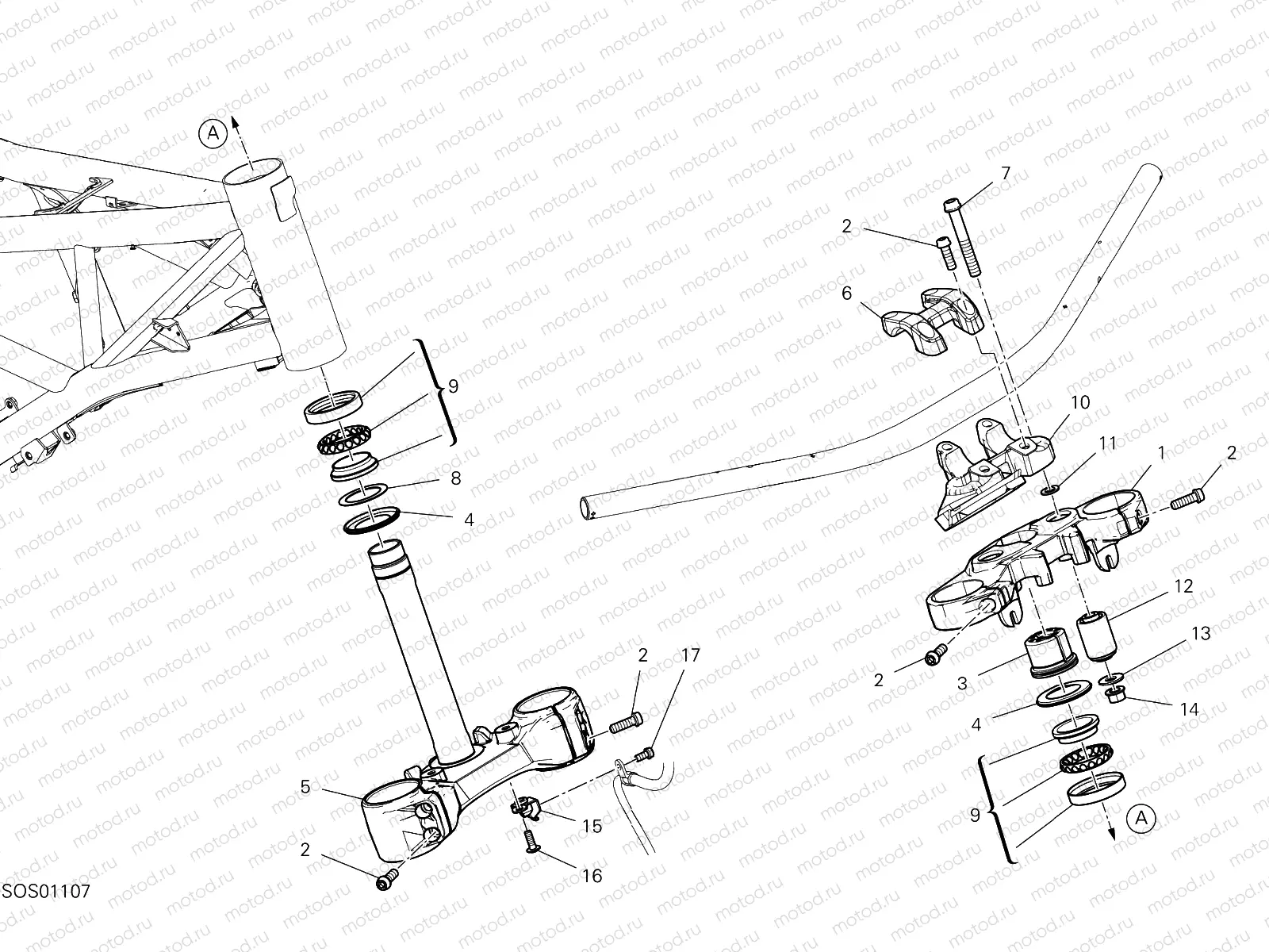 STEERING ASSEMBLY [MOD:SCR800NS]